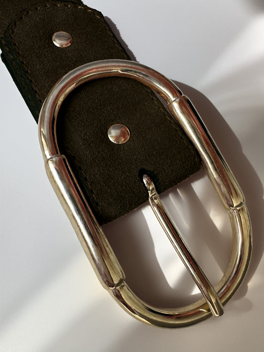 Goya – Dark Green Suede